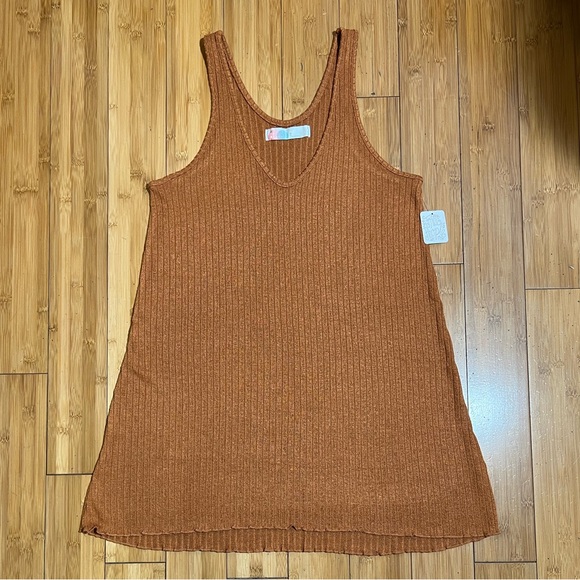 NWT Free People Ribbed Tank Dress / Top Size M - Picture 4 of 16
